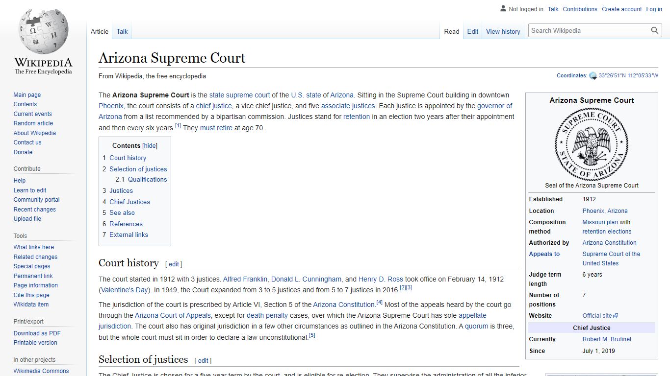 Arizona Supreme Court - Wikipedia